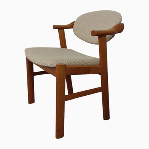 Danish Teak & Beige Wool Chair by Schou Andersen, 1960s-RDW-1254358