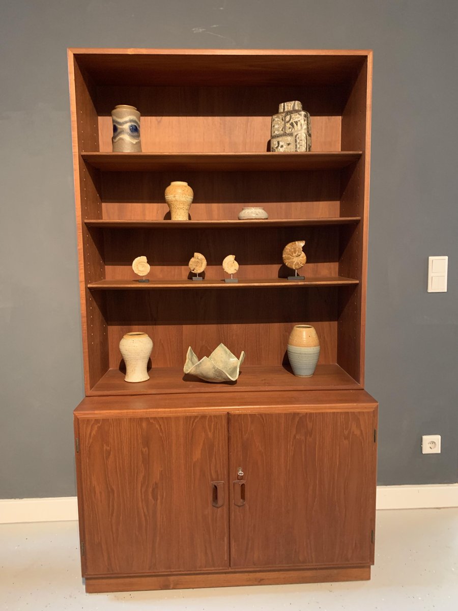 Danish Teak Book Case by Børge Mogensen for Søborg Furniture Factory, 1950s