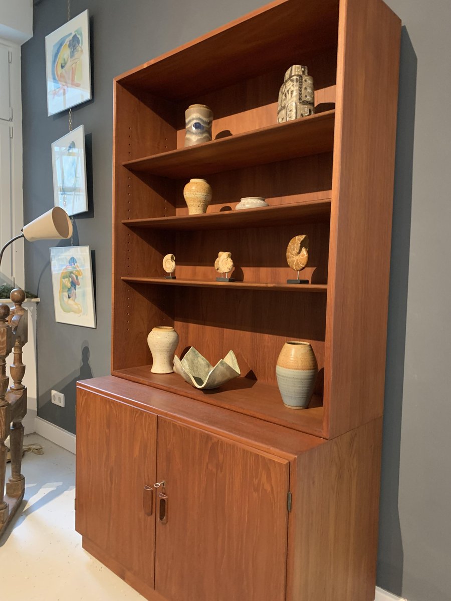 Danish Teak Book Case by Børge Mogensen for Søborg Furniture Factory, 1950s