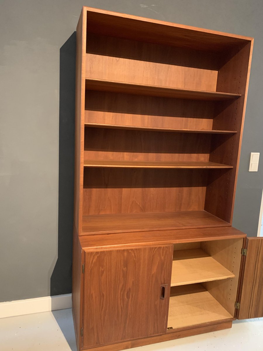 Danish Teak Book Case by Børge Mogensen for Søborg Furniture Factory, 1950s