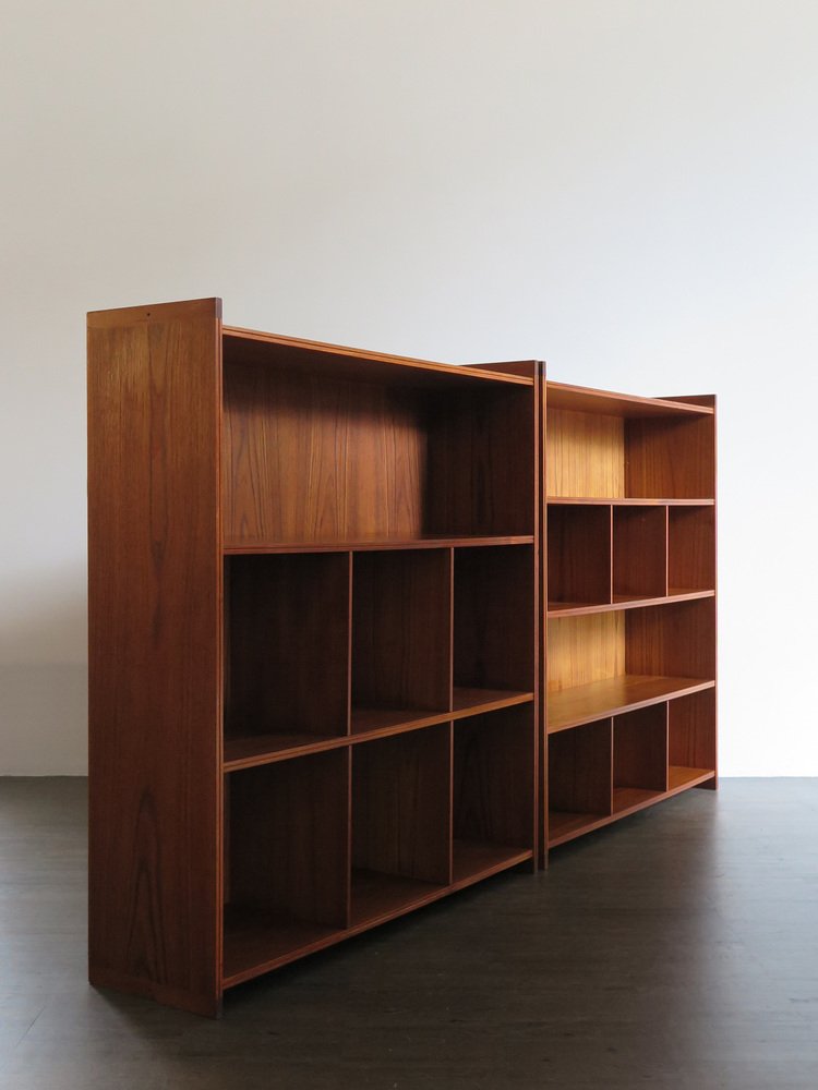 Danish Teak Bookcases by Grete Jalk, 1950s, Set of 2