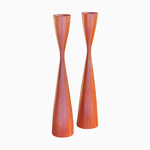 Danish Teak Candle Holder, 1950s, Set of 2-UR-1078952