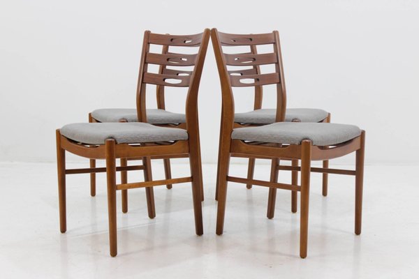 Danish Teak Chairs, 1960s, Set of 4-TZ-1231973