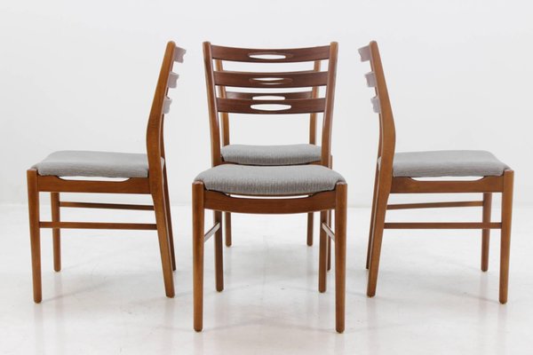 Danish Teak Chairs, 1960s, Set of 4-TZ-1231973