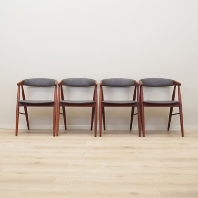 Danish Teak Chairs by Ejnar Larsen & Aksel Bender, 1960s, Set of 4-VND-1196277