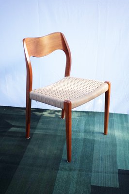 Danish Teak Chairs Model 71 by Niels O. Møller, 1960s, Set of 4-BHX-2040516