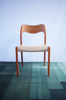 Danish Teak Chairs Model 71 by Niels O. Møller, 1960s, Set of 4-BHX-2040516