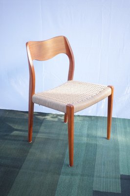 Danish Teak Chairs Model 71 by Niels O. Møller, 1960s, Set of 4-BHX-2040516