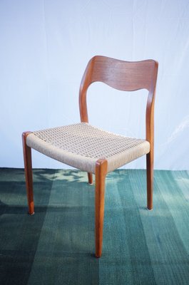 Danish Teak Chairs Model 71 by Niels O. Møller, 1960s, Set of 4-BHX-2040513