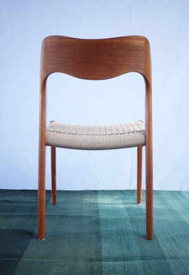 Danish Teak Chairs Model 71 by Niels O. Møller, 1960s, Set of 4-BHX-2040516