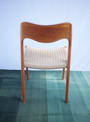 Danish Teak Chairs Model 71 by Niels O. Møller, 1960s, Set of 4-BHX-2040513