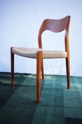 Danish Teak Chairs Model 71 by Niels O. Møller, 1960s, Set of 4-BHX-2040513