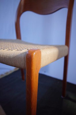 Danish Teak Chairs Model 71 by Niels O. Møller, 1960s, Set of 4-BHX-2040513