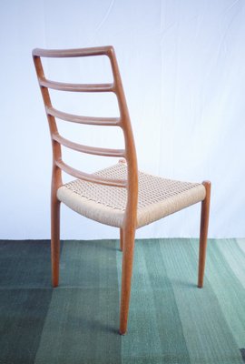 Danish Teak Chairs Model 82 by Niels O. Møller, 1960s, Set of 4-BHX-2040510