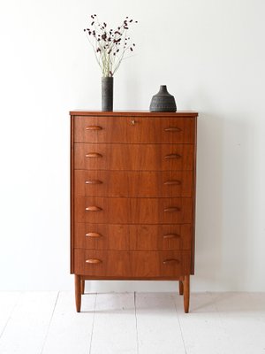 Danish Teak Chest of Drawers, 1950s-QWP-2034900