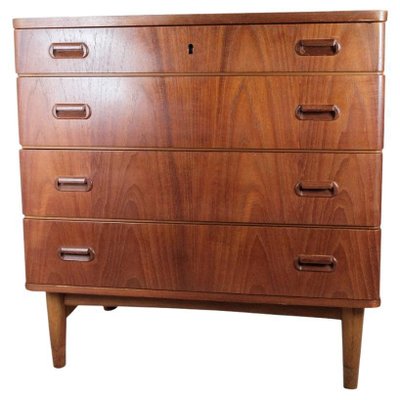 Danish Teak Chest of Drawers with 4 Drawers, 1960s-UY-1250579