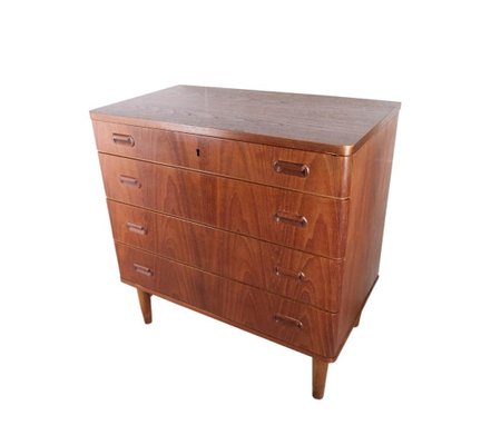 Danish Teak Chest of Drawers with 4 Drawers, 1960s-UY-1250579