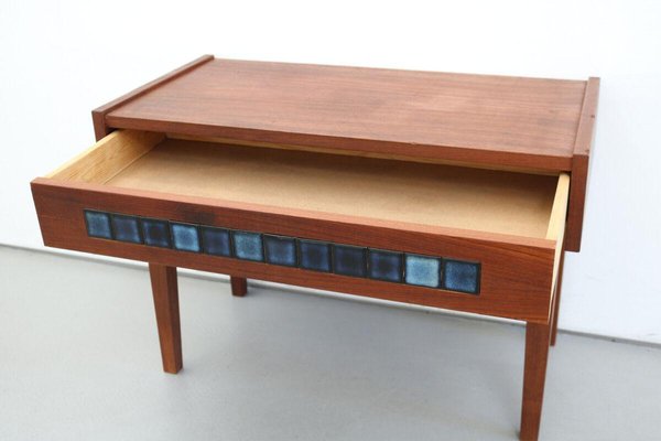 Danish Teak Chest of Drawers with Ceramic Tile, 1960s-FJP-1717613