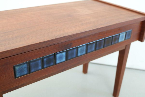 Danish Teak Chest of Drawers with Ceramic Tile, 1960s-FJP-1717613