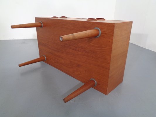 Danish Teak Chest of Drawers with Rotatable Tray, 1960s-RDW-701453