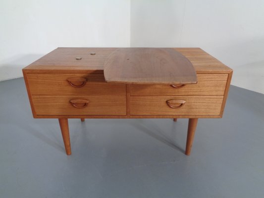 Danish Teak Chest of Drawers with Rotatable Tray, 1960s-RDW-701453