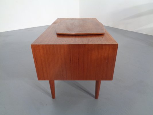 Danish Teak Chest of Drawers with Rotatable Tray, 1960s-RDW-701453