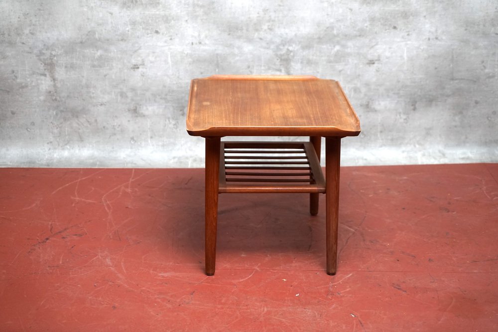 Danish Teak Coffee Table by Holger Georg Jensen for Cubus, 1960s