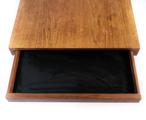 Danish Teak Coffee Table with Drawer, 1960s-UY-999236