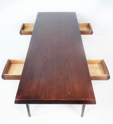 Danish Teak Coffee Table with Drawer, 1960s-UY-999237