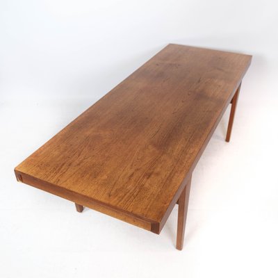 Danish Teak Coffee Table with Drawer, 1960s-UY-999236