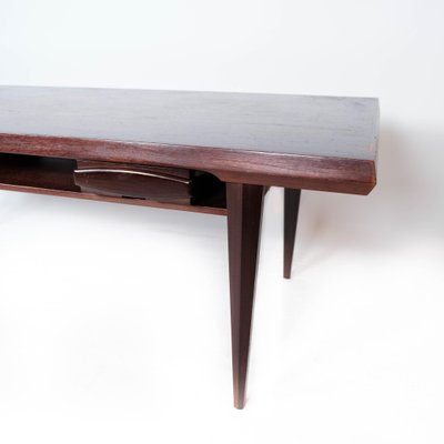 Danish Teak Coffee Table with Drawer, 1960s-UY-999237