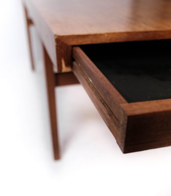 Danish Teak Coffee Table with Drawer, 1960s-UY-999236