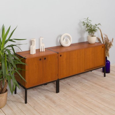 Danish Teak Credenzas by Aksel Kjersgaard, 1960s, Set of 2-UE-986429