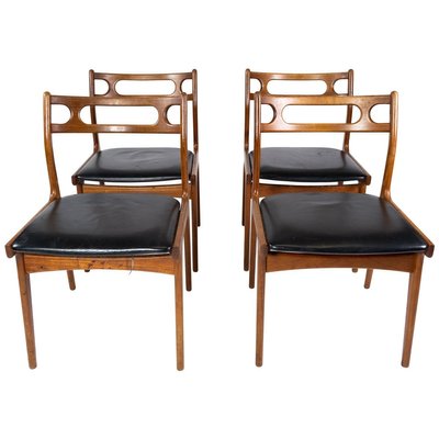 Danish Teak Dining Chairs, 1960s, Set of 4-UY-884670