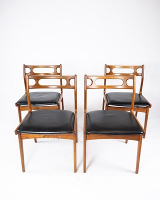 Danish Teak Dining Chairs, 1960s, Set of 4-UY-884670