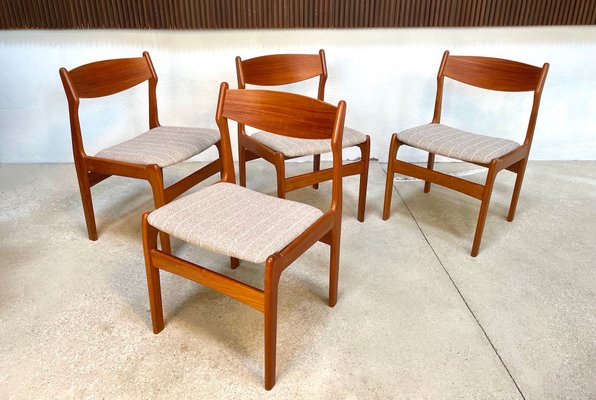 Danish Teak Dining Chairs by Erik Buch / Erik Buck for O.D. Møbler, 1960s, Set of 4-JP-1377227