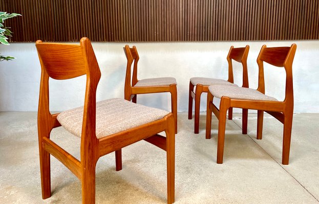 Danish Teak Dining Chairs by Erik Buch / Erik Buck for O.D. Møbler, 1960s, Set of 4-JP-1377227