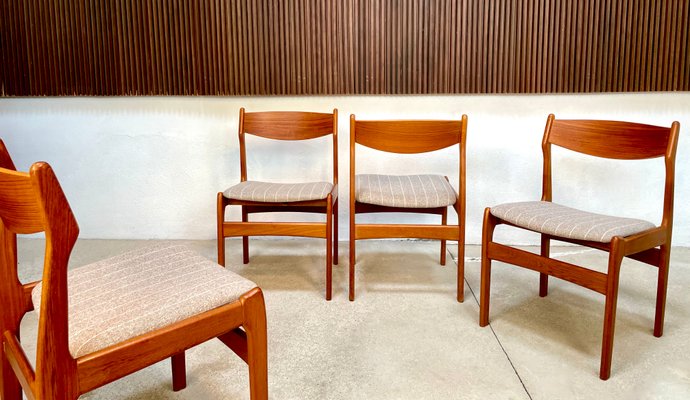 Danish Teak Dining Chairs by Erik Buch / Erik Buck for O.D. Møbler, 1960s, Set of 4-JP-1377227