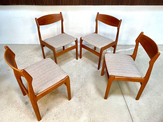 Danish Teak Dining Chairs by Erik Buch / Erik Buck for O.D. Møbler, 1960s, Set of 4-JP-1377227