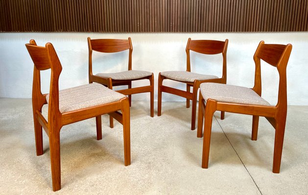 Danish Teak Dining Chairs by Erik Buch / Erik Buck for O.D. Møbler, 1960s, Set of 4-JP-1377227