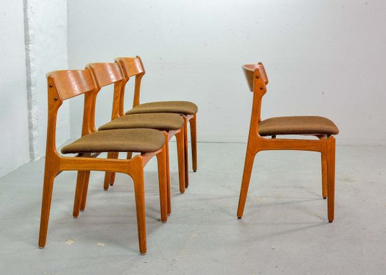 Danish Teak Dining Chairs by Erik Buch for Odense Maskinsnedkeri / O.D. Møbler, 1960s, Set of 4-IXC-808605