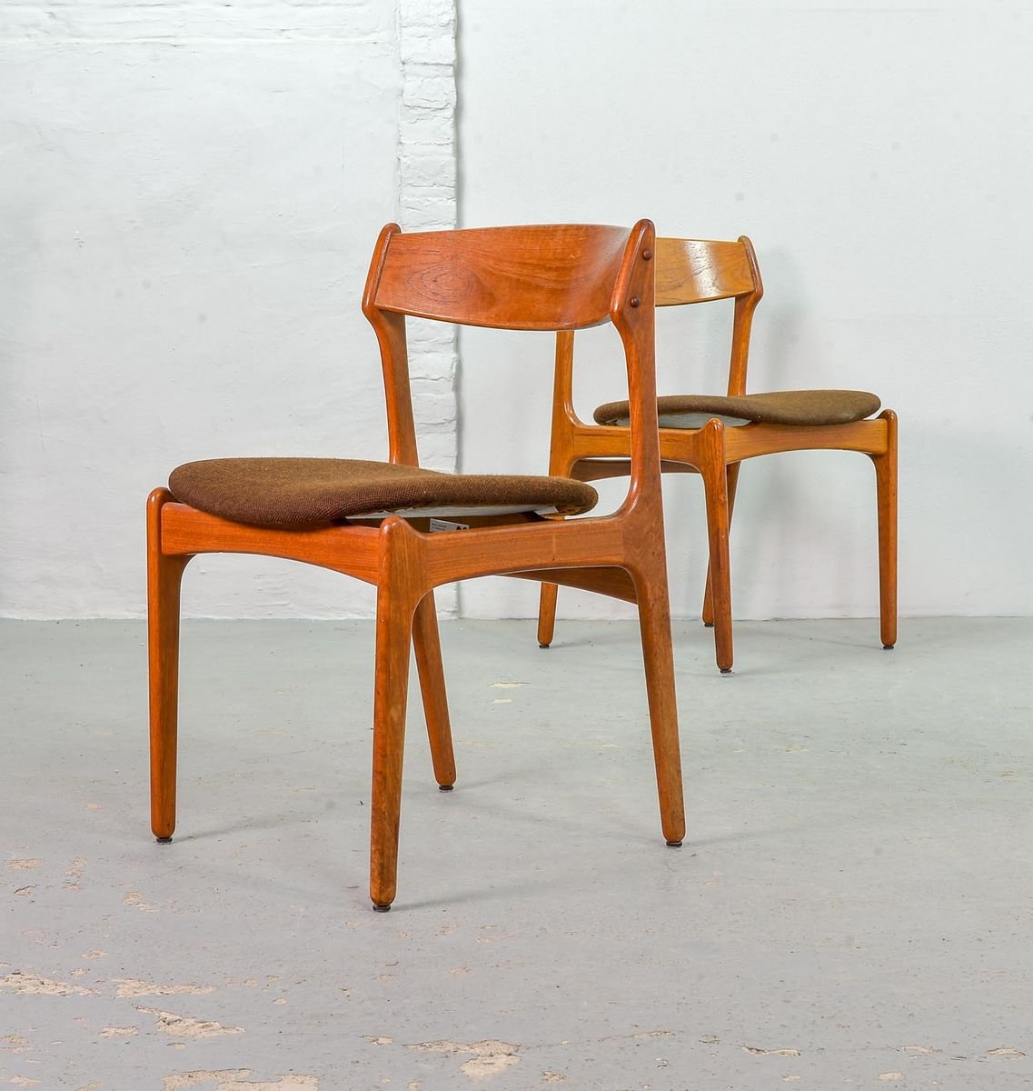 Danish Teak Dining Chairs by Erik Buch for Odense Maskinsnedkeri / O.D. Møbler, 1960s, Set of 4