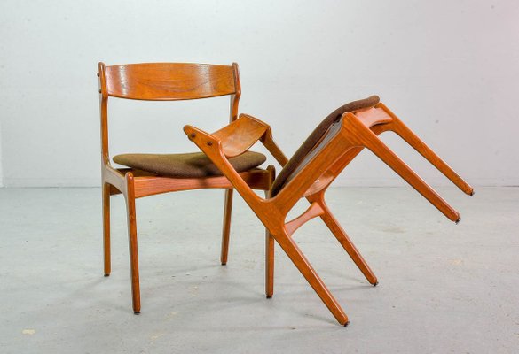 Danish Teak Dining Chairs by Erik Buch for Odense Maskinsnedkeri / O.D. Møbler, 1960s, Set of 4-IXC-808605