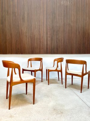 Danish Teak Dining Chairs by Johannes Andersen for Uldum Furniture Factory, 1960s, Set of 4-JP-1347611