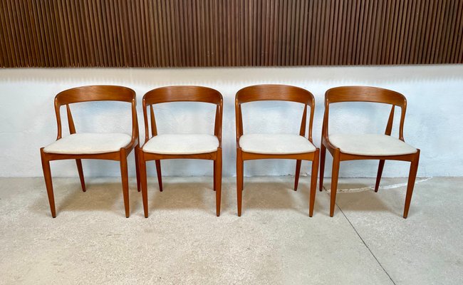 Danish Teak Dining Chairs by Johannes Andersen for Uldum Furniture Factory, 1960s, Set of 4-JP-1347611