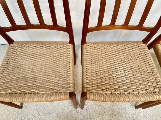 Danish Teak Dining Chairs Model No. 83 by Niels O. Møller for J.L. Møllers Møbelfabrik, 1970s, Set of 4-JP-1373112