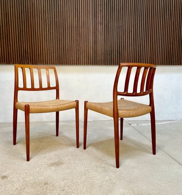 Danish Teak Dining Chairs Model No. 83 by Niels O. Møller for J.L. Møllers Møbelfabrik, 1970s, Set of 4-JP-1373112