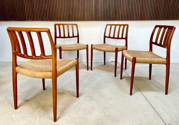 Danish Teak Dining Chairs Model No. 83 by Niels O. Møller for J.L. Møllers Møbelfabrik, 1970s, Set of 4-JP-1373112