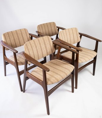 Danish Teak Dining Room Chairs, 1960s, Set of 4-UY-980695