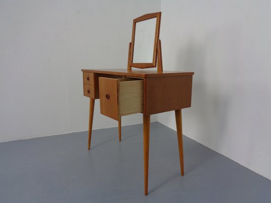 Danish Teak Dressing Table with Mirror, 1960s-RDW-1189196